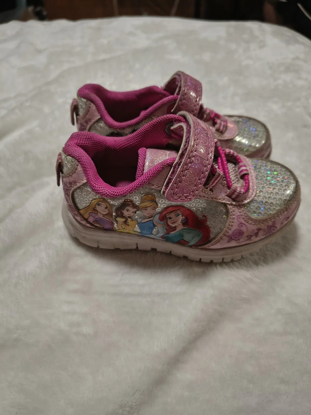 Girls' Pink Sparkle Princess Light-Up Sneakers